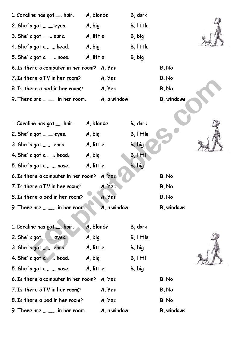 Coraline worksheet