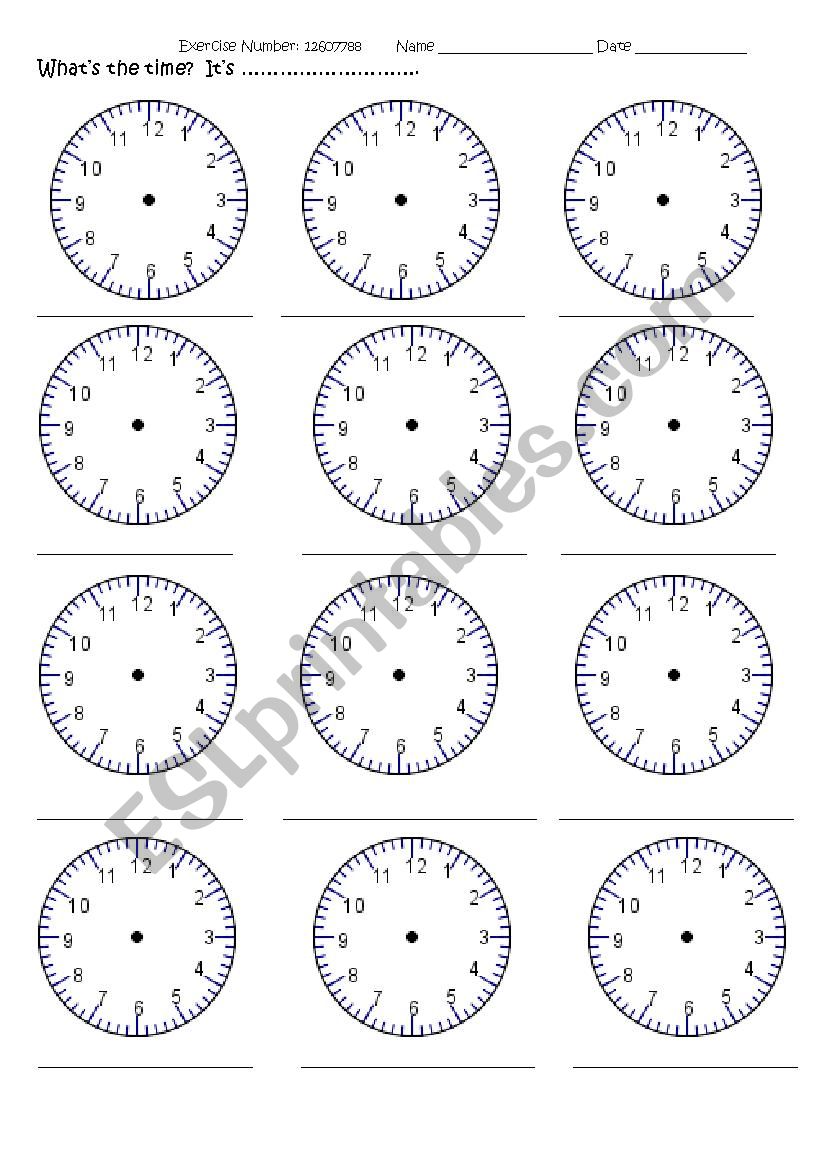 the clock and other exercises 