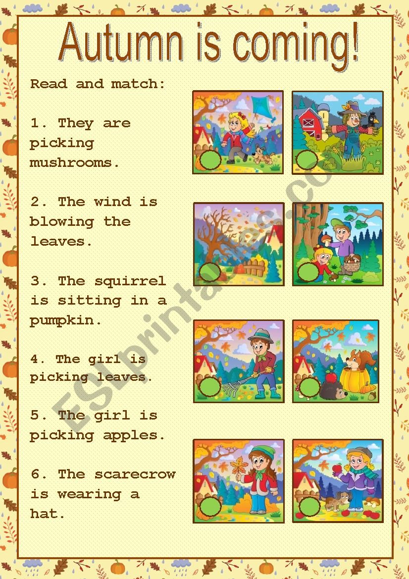 Autumn is coming! worksheet
