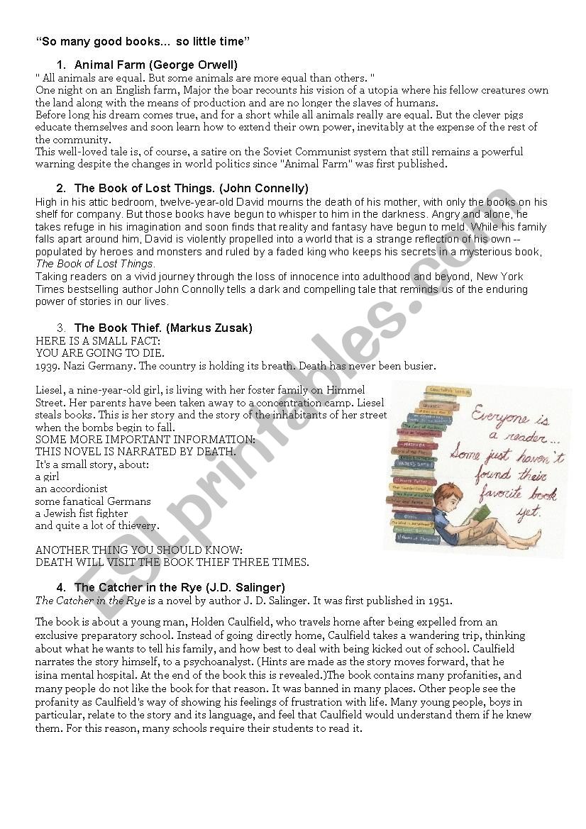 Classic and contemporary young adult literature list with blurbs. Updated.