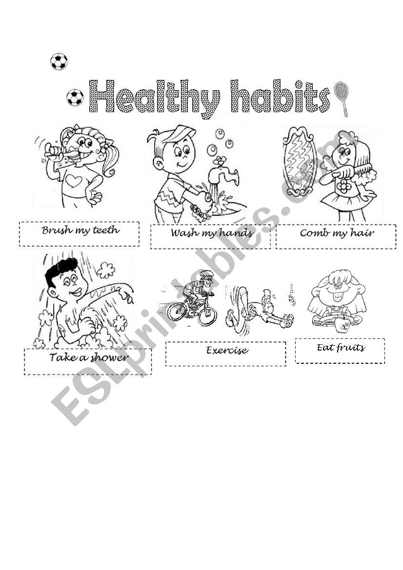 Healthy and Unhealthy - ESL worksheet by rossman2