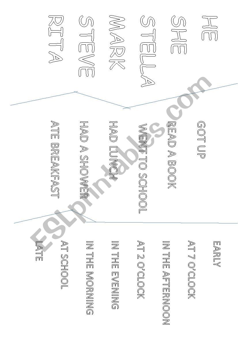 PAST SIMPLE IRREGULAR EVERYDAY VERBS