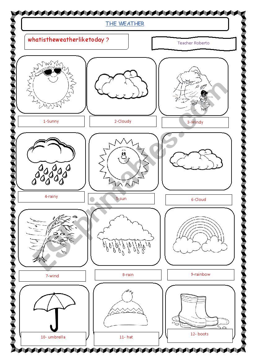 the weather  worksheet