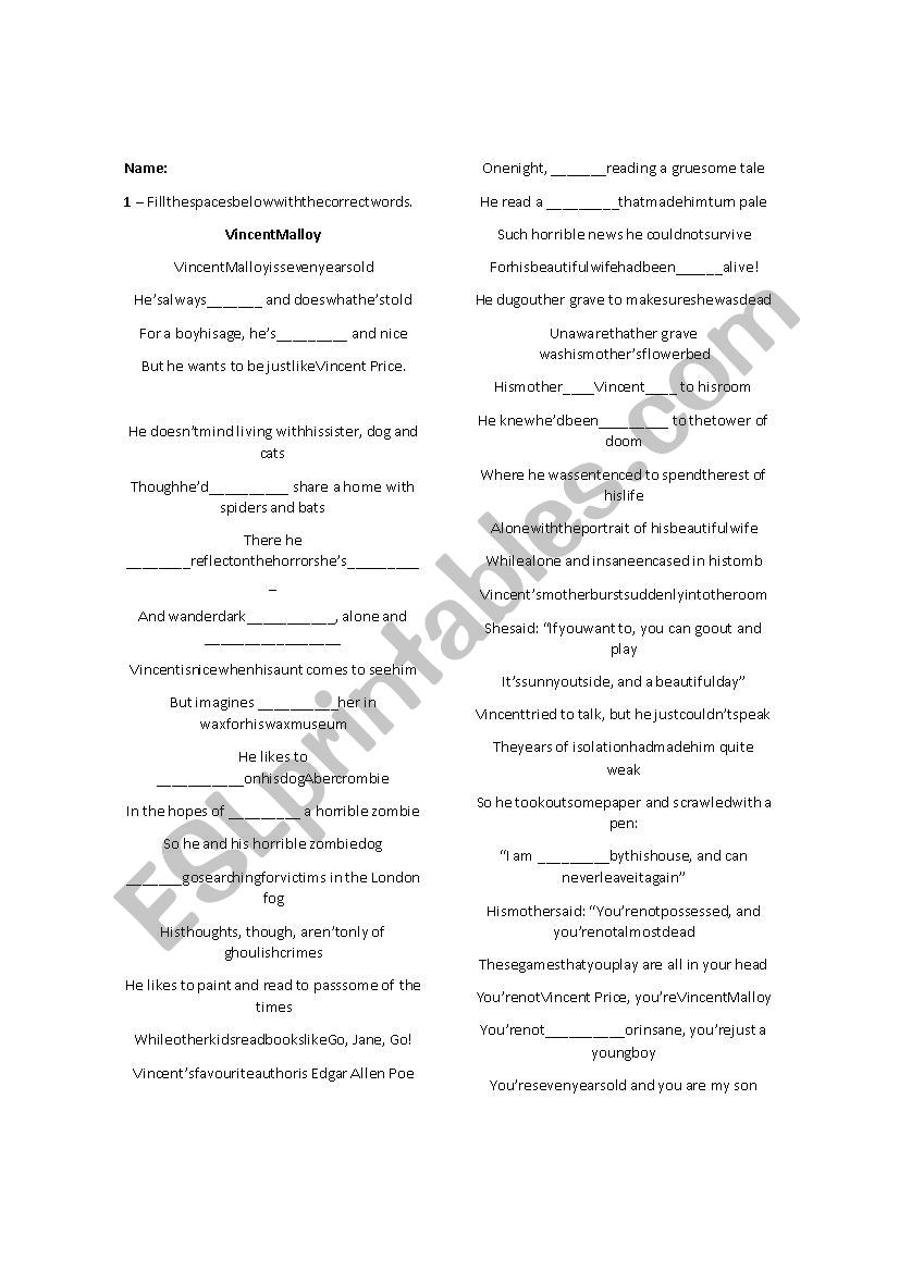 Reported speech worksheet