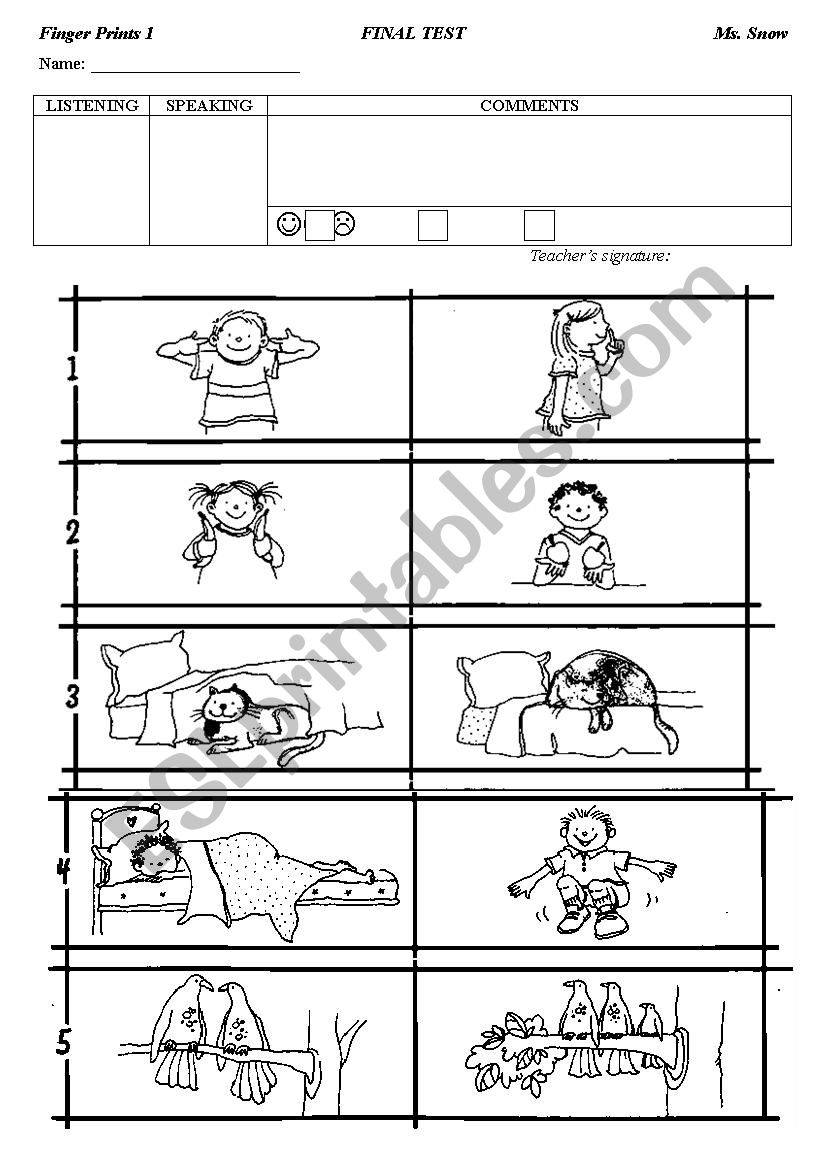 Finger Prints 1 worksheet