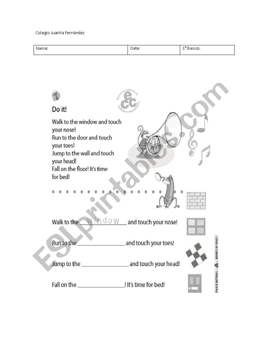 English Song Do it!  worksheet