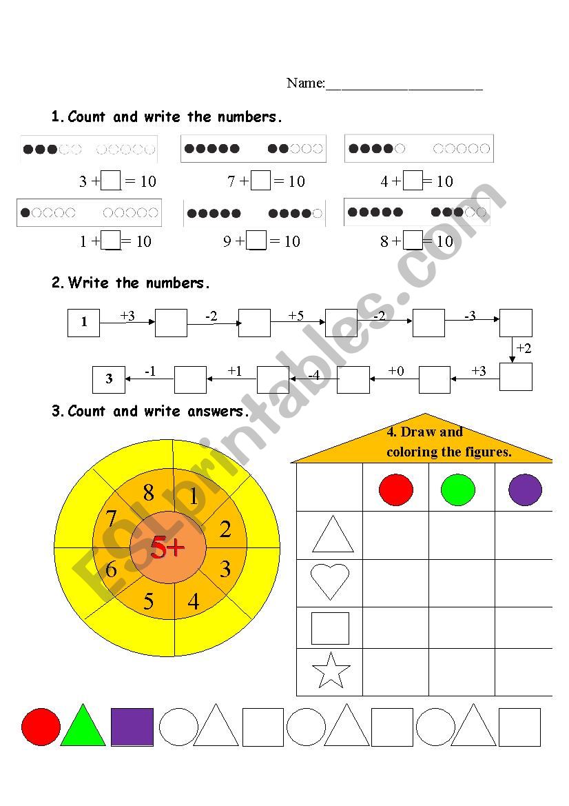 Numbers  worksheet