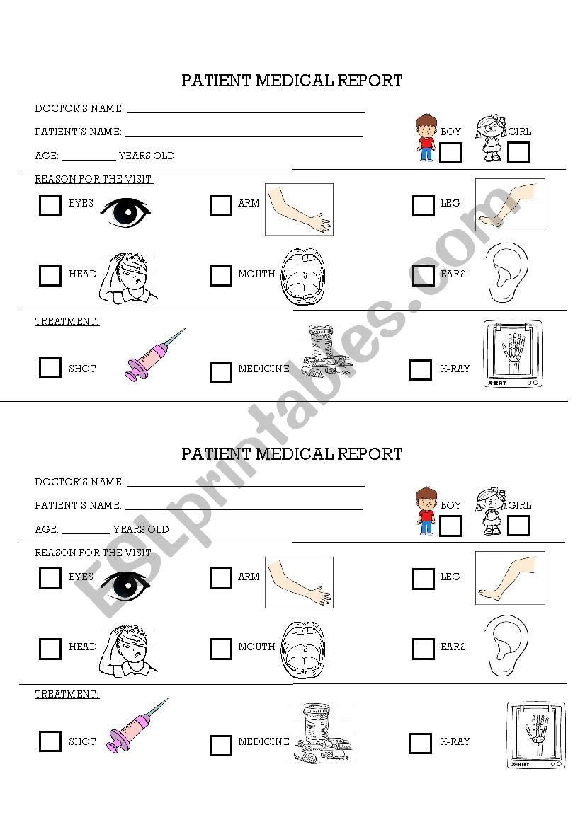 doctor role-play worksheet