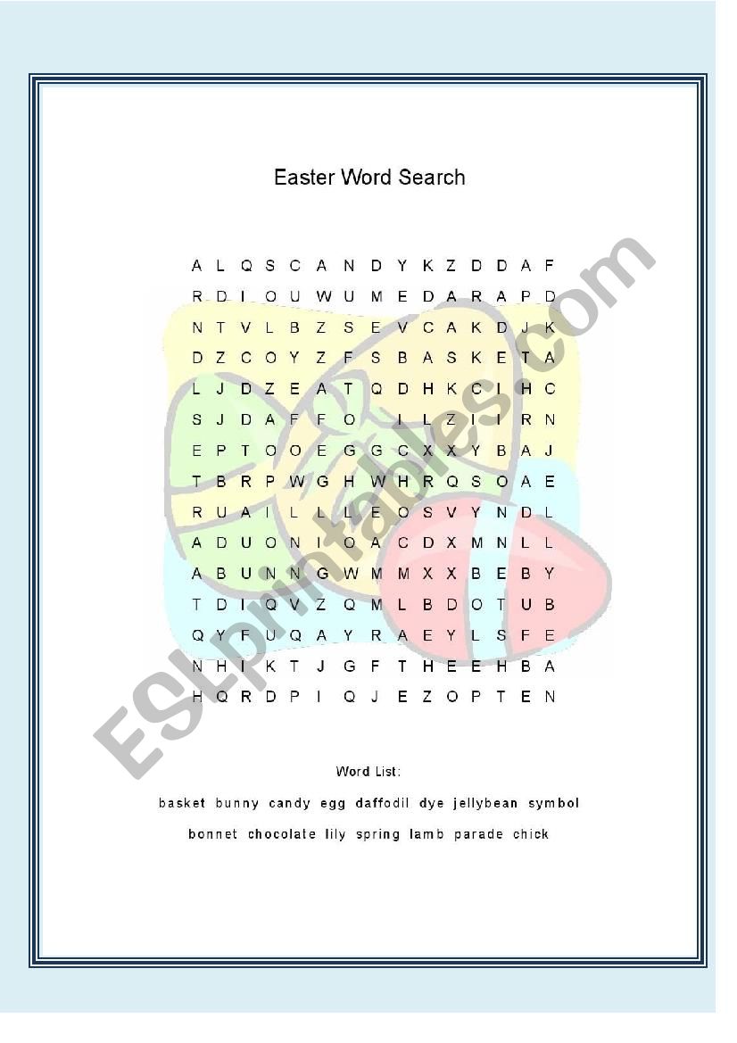 Easter worksheet