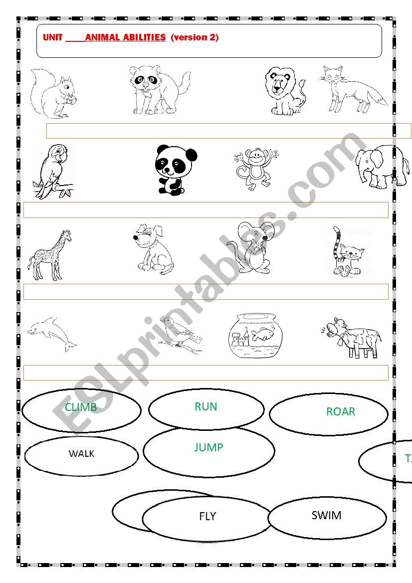 ANIMAL  ABILITIES  (version 2)