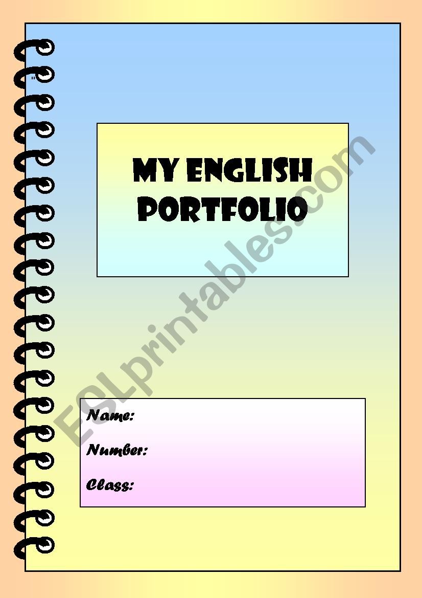 My English Portfolio worksheet