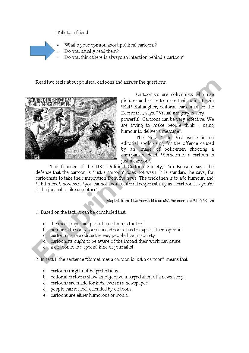 Political cartoons worksheet