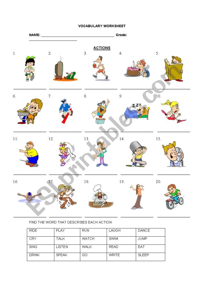 vocabulary worksheet worksheet