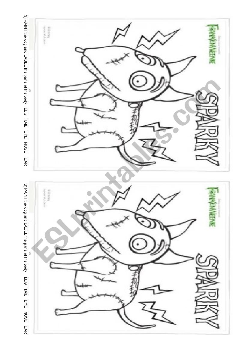 Frankenweenie worksheet