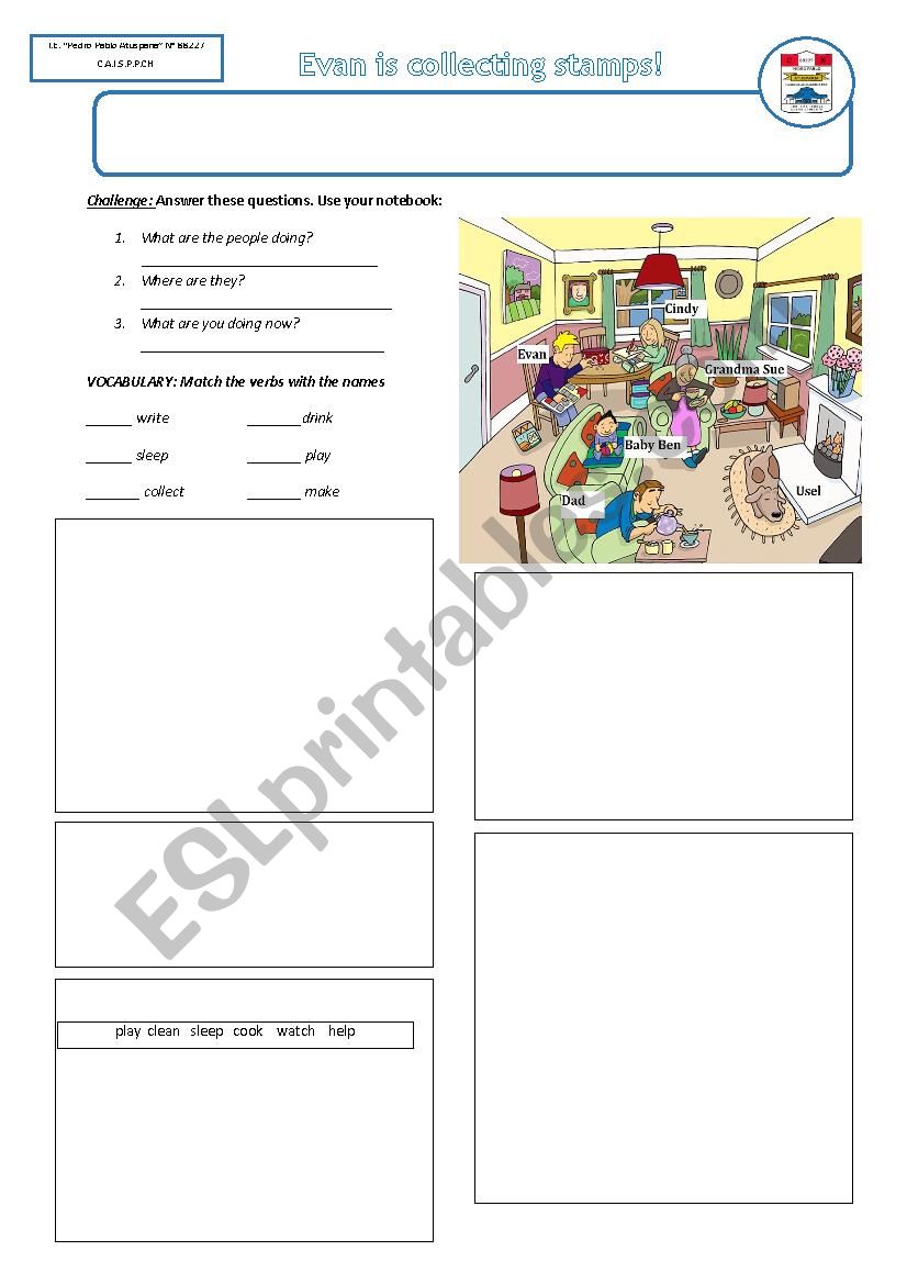 present continuous worksheet