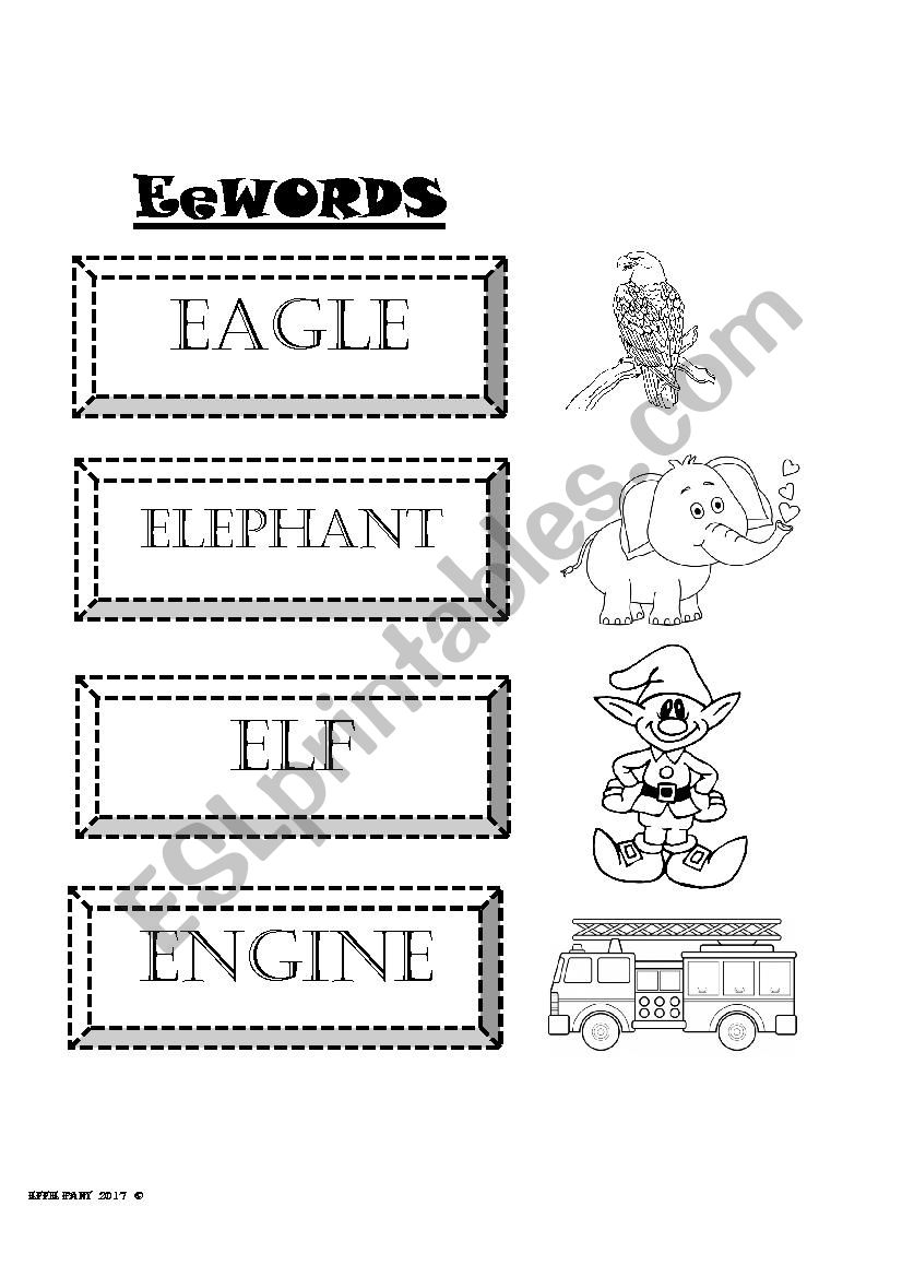 INTERACTIVE BOOK - ALPHABET - THE LETTER E