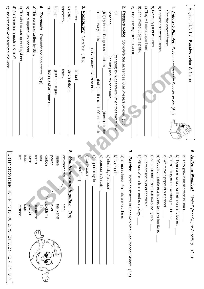 Passive voice worksheet