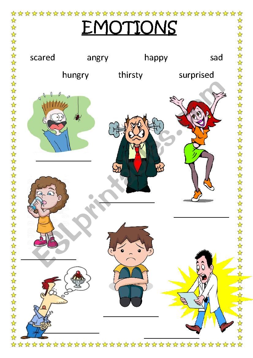 Scared на английском. Эмоции на английском thirsty. Emotions Happy Sad Angry scared. Happy Angry scared Worksheets. Упражнения bored, Sad, Happy, Angry, scared, tired, hungry Worksheet.