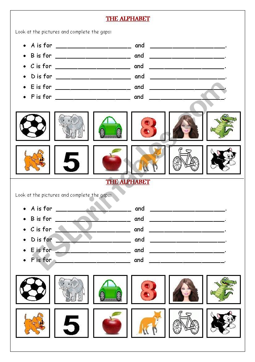 Alphabet worksheet