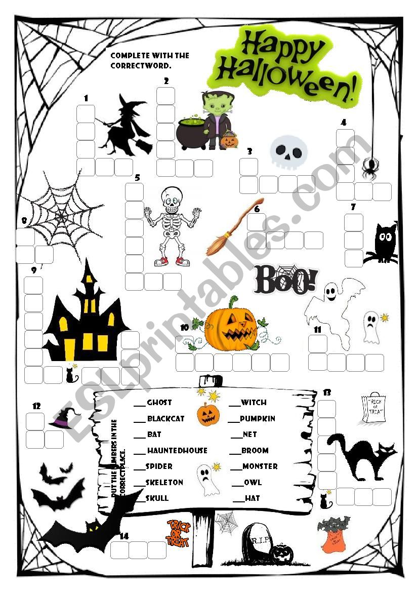 Halloween worksheet