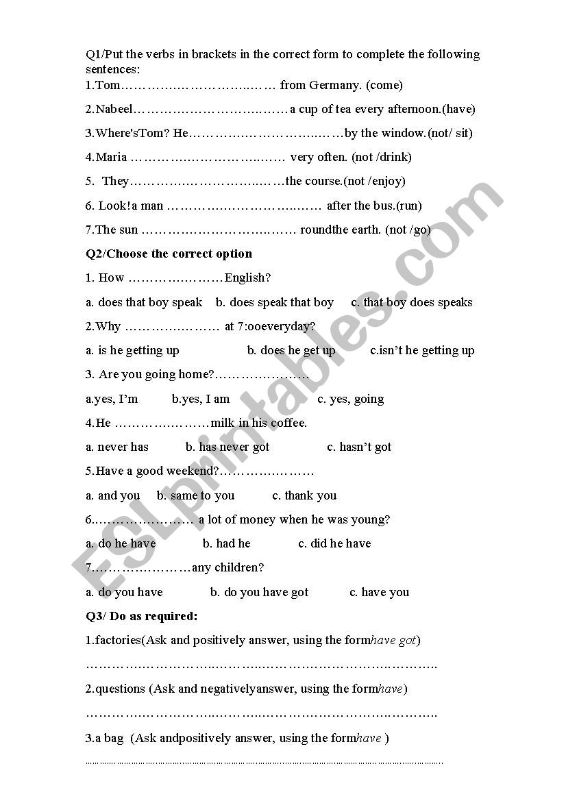 headway pre-intermediate unit 1and 2 