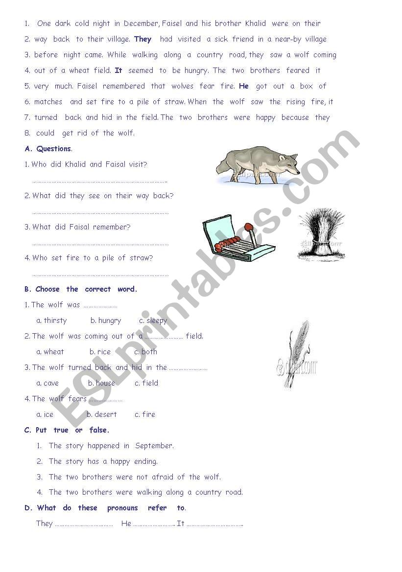 the  wolf worksheet