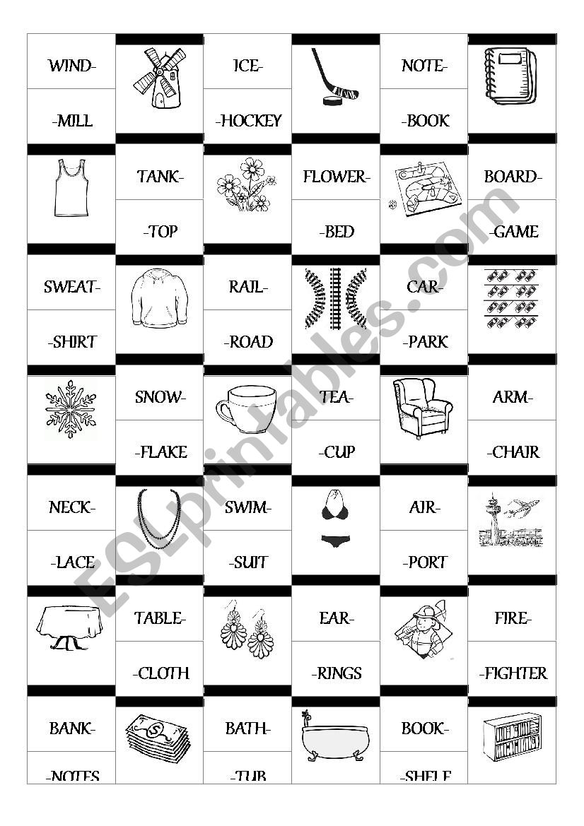 Compound matching cards (set one)