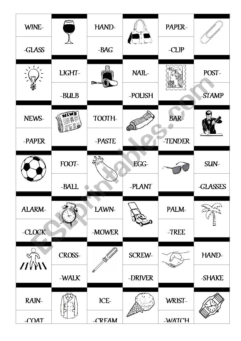 Compound matching cards (set two)