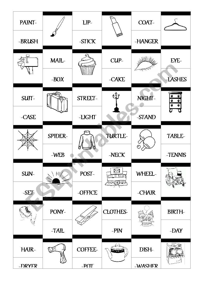 Compound matching cards (set three)