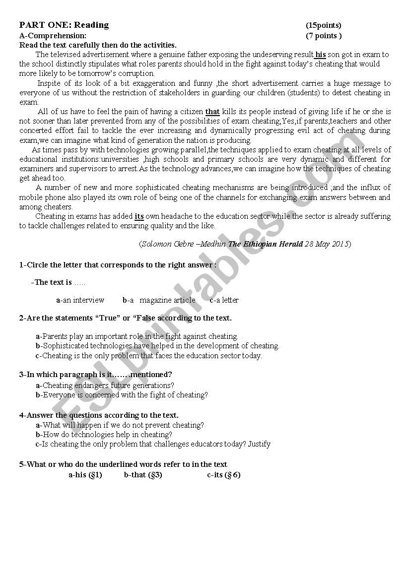 exam about Education in The World 