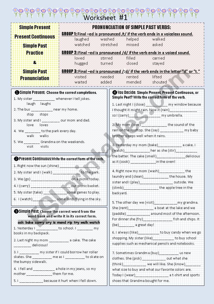 #2 PRONUNCIATION OF PAST SIMPLE -ed VERBS #2 PRONUNCIATION OF PAST SIMPLE -ed VERBS