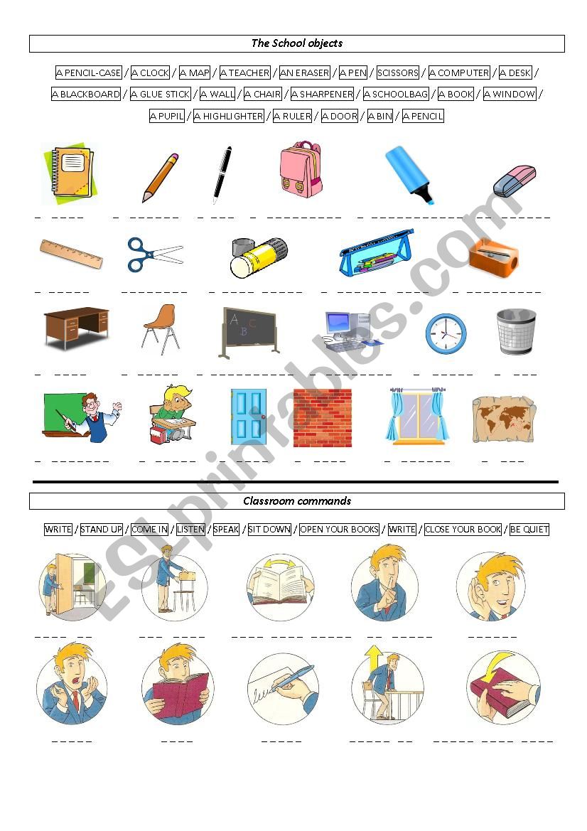 school supplies and classroom orders