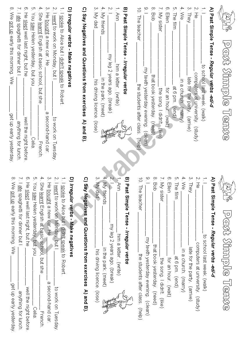 Past Simple Tense worksheet