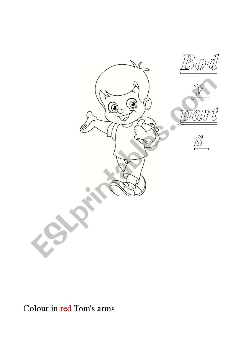 Body parts worksheet