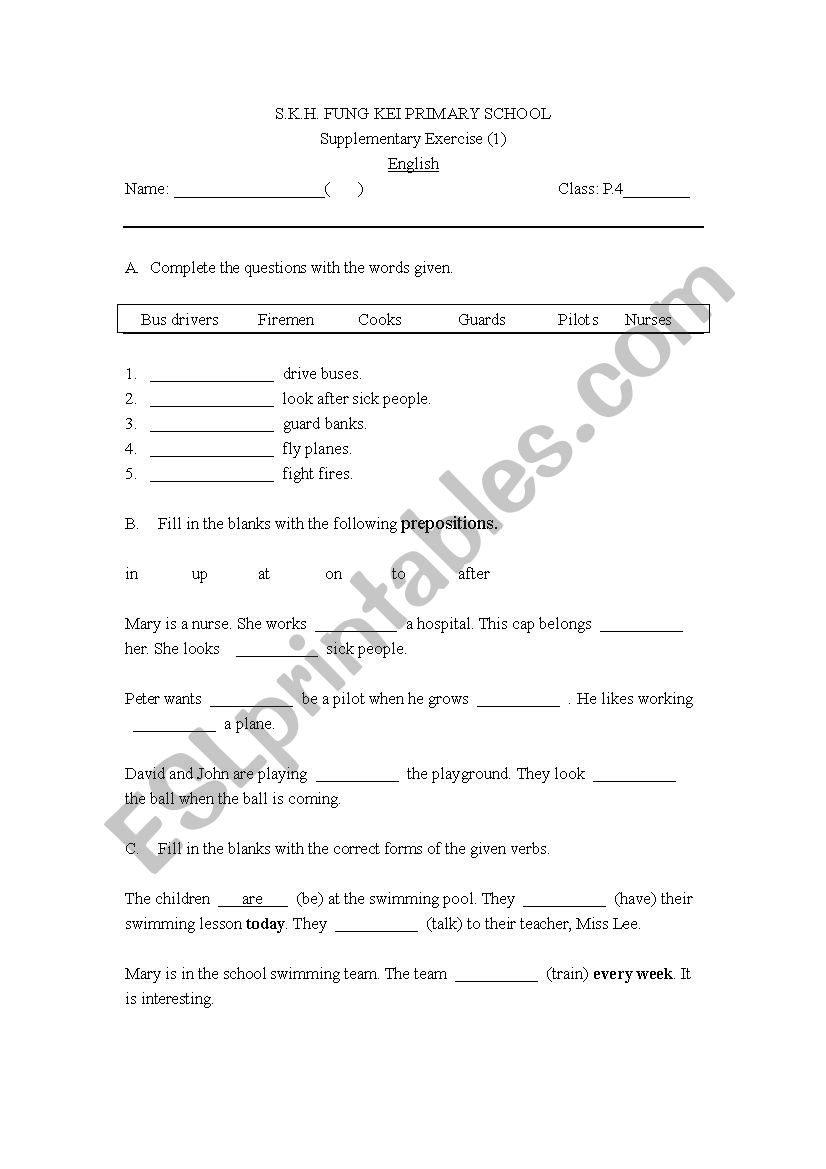 Secondary 1 exam paper worksheet