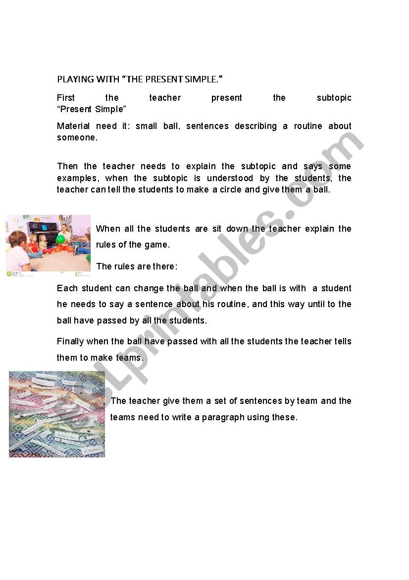 Present simple worksheet