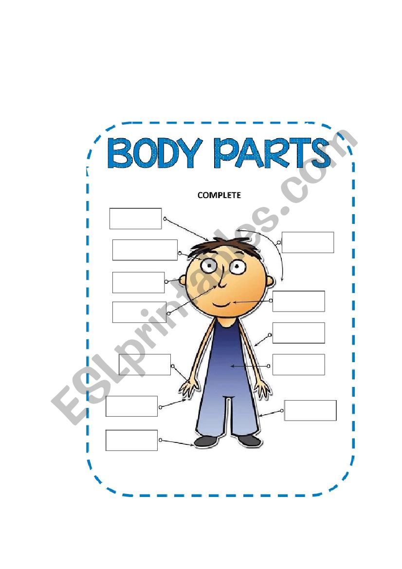 Parts of the body worksheet