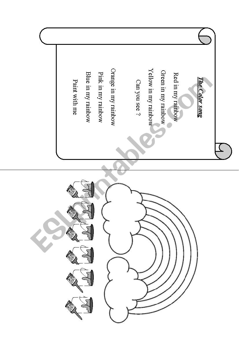 Color Song worksheet