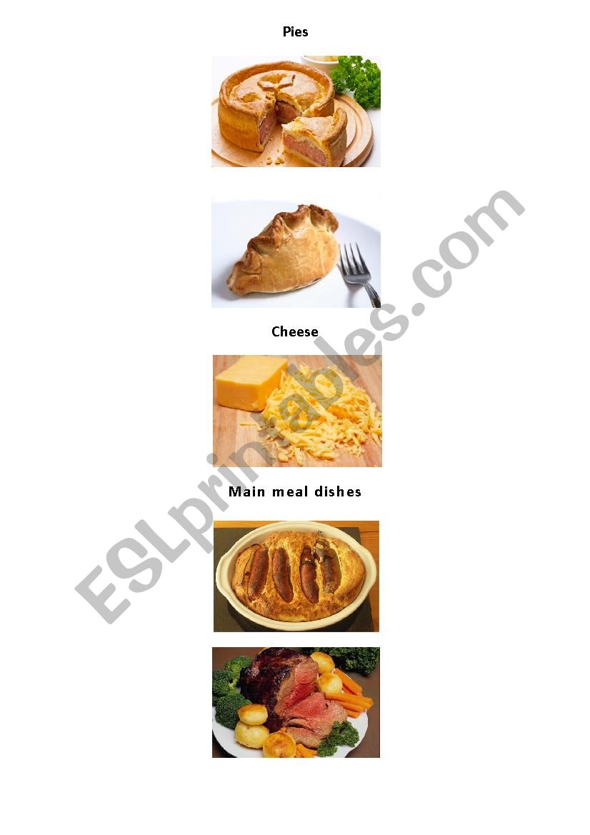 British Food Photos worksheet