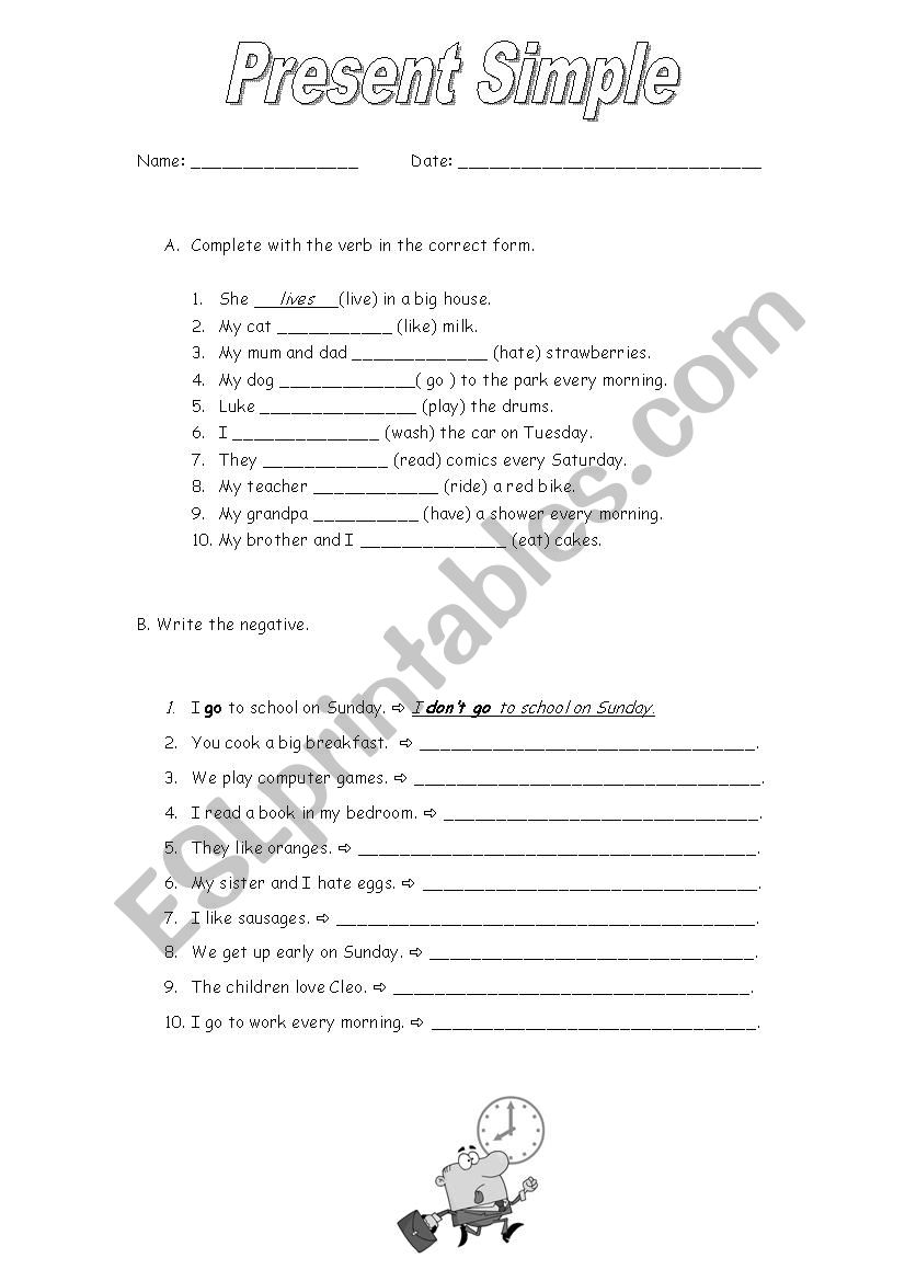 Present Simple worksheet