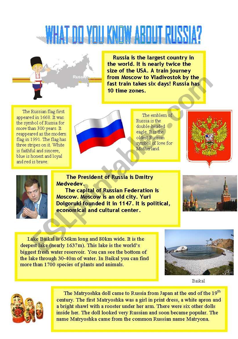 What do you know about Russia. (3.08.08)