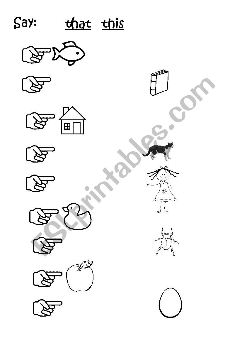 THIS - THAT worksheet