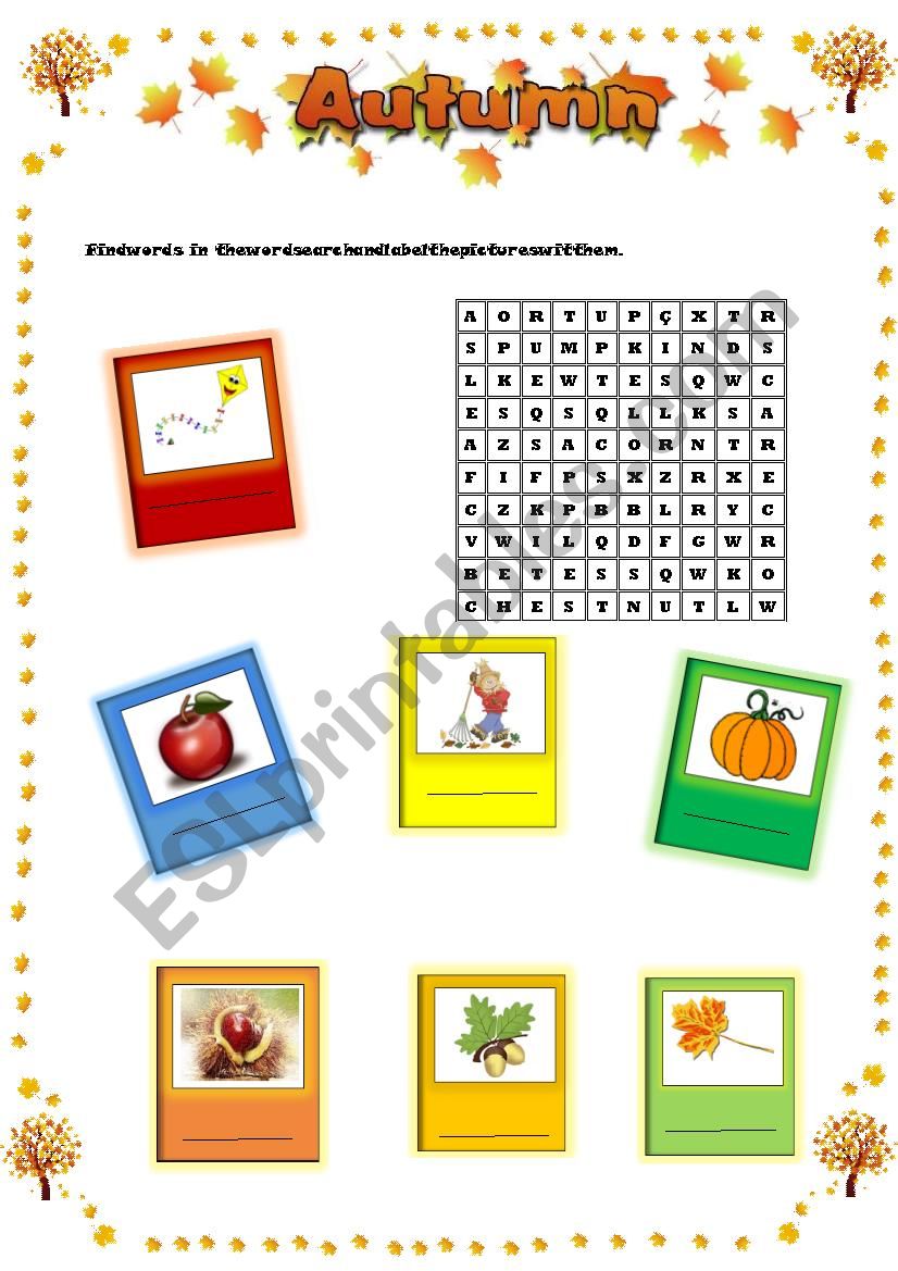Autumn worksheet