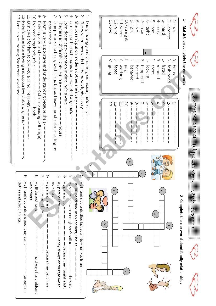 Compound adjectives and family relationships