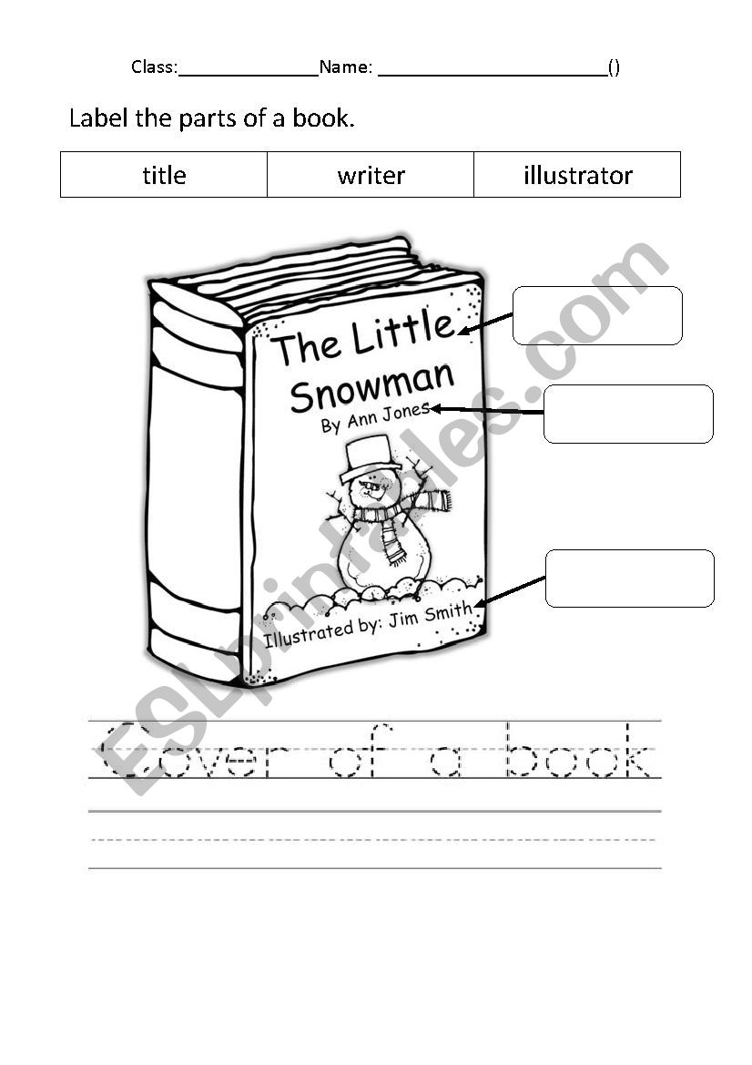 Book Cover worksheet