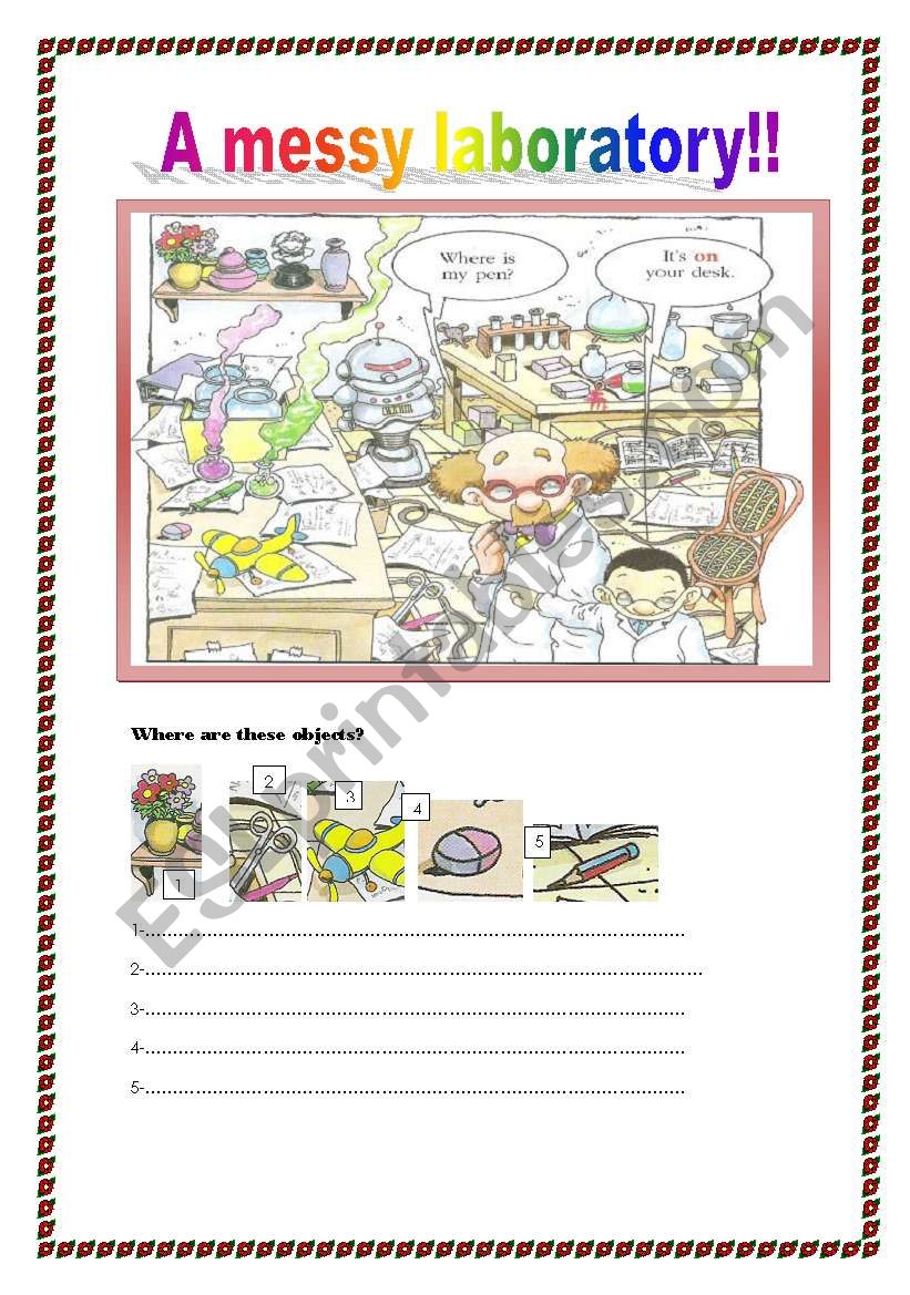 A messy Laboratory!! 3-8-08 worksheet