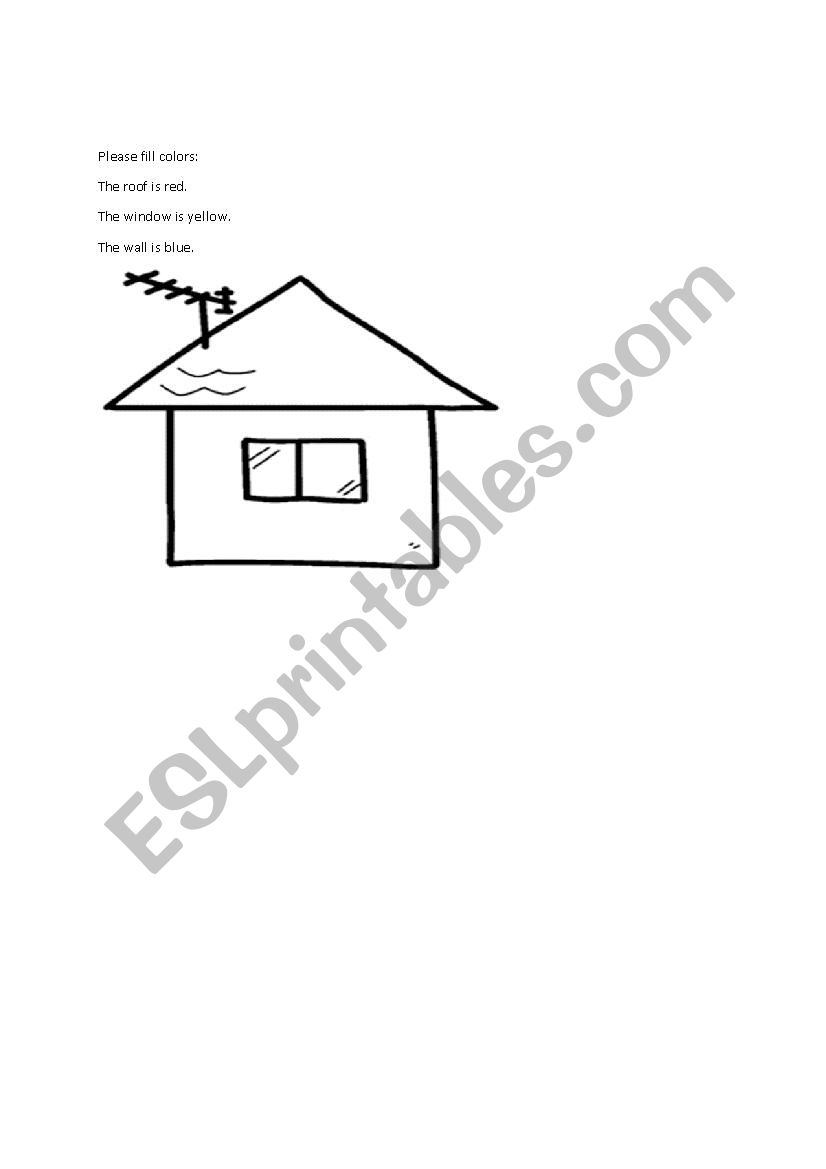 MY HOUSE worksheet