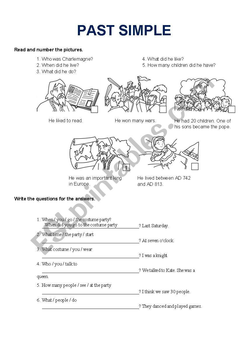 Past Simple worksheet