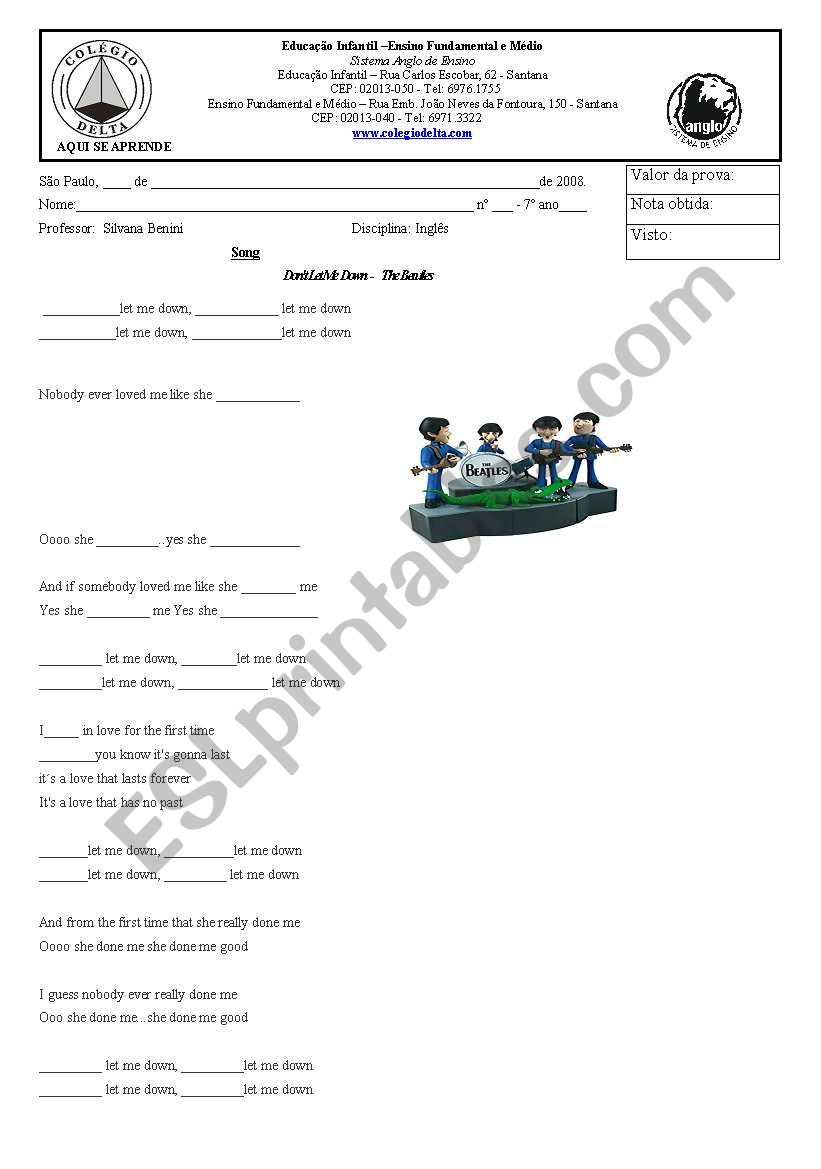 Music using simple present worksheet