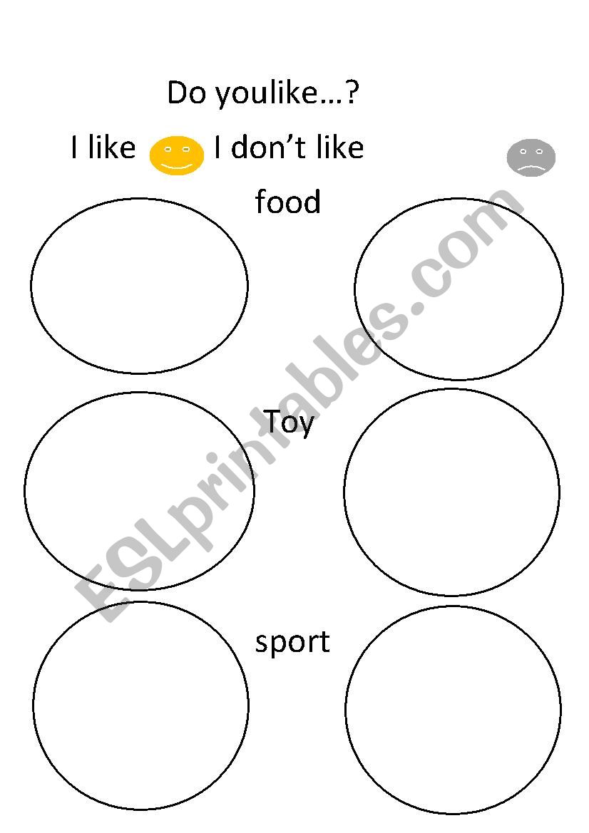 Do you like..? worksheet